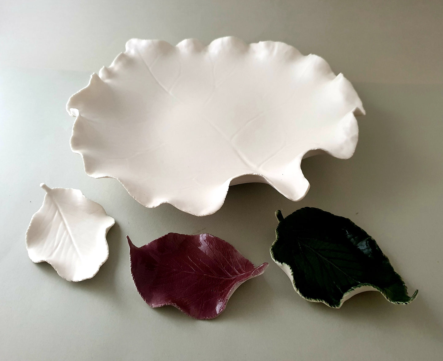 Porcelain "Winter leaves" set