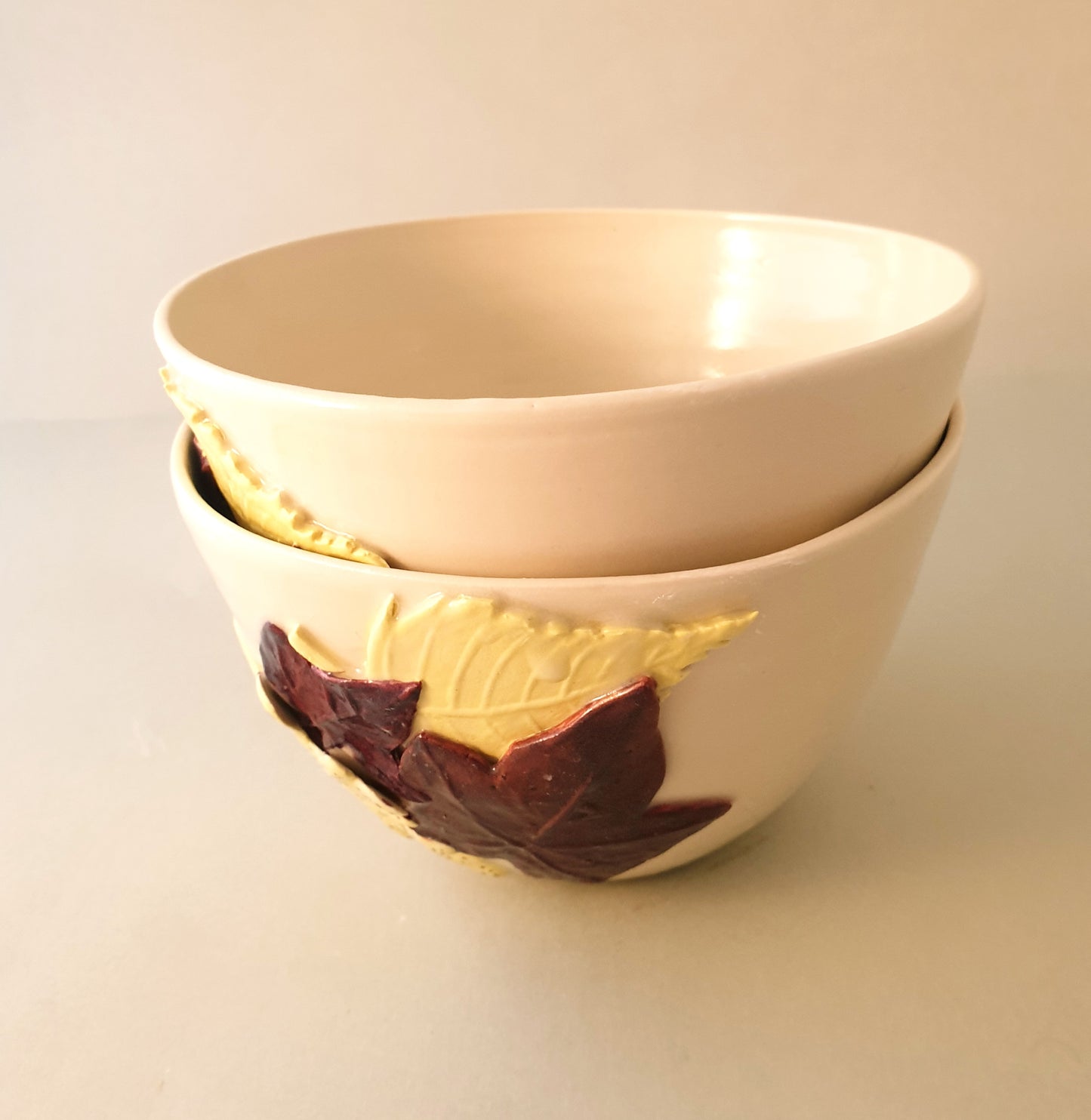 Stoneware Leaf bowls