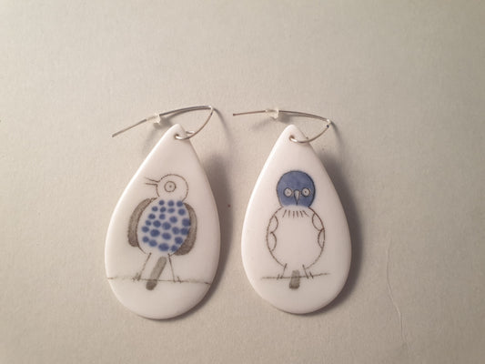 Porcelain "Owl" earrings