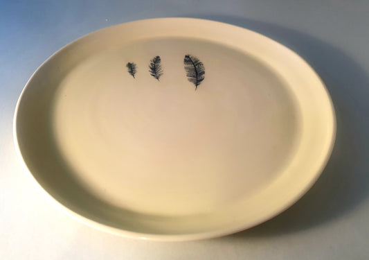 Set of "Feather" plates & bowls