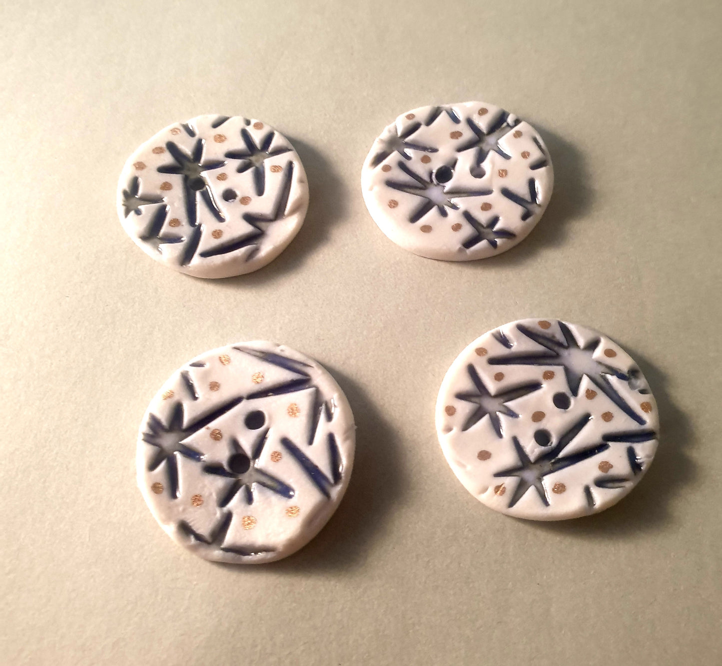 Round & square porcelain buttons