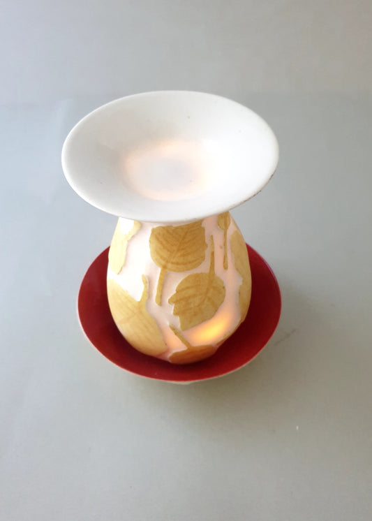 Translucent porcelain for candles w/wax or battery operated lights