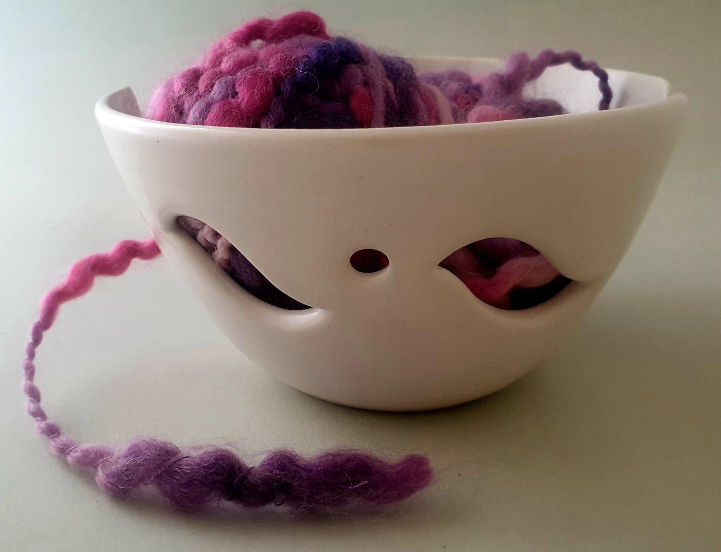 Yarn bowl...Lavender/butterfly